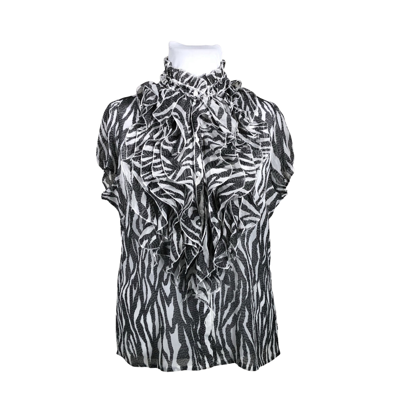Unisex Saint Tropez - Lühikeste käistega pluus, suurus 38 - Hall (1)