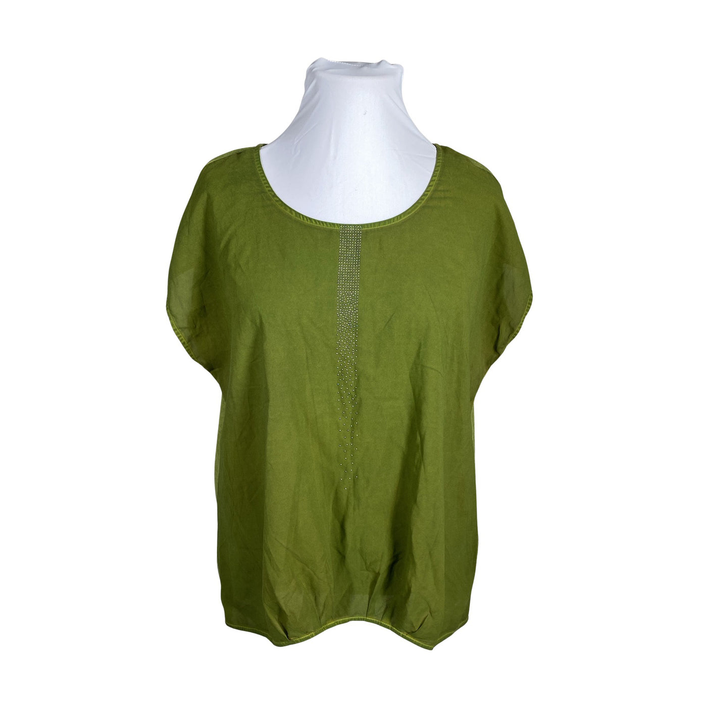 Unisex Taifun - Lühikeste käistega pluus, suurus 46 - Roheline (1)