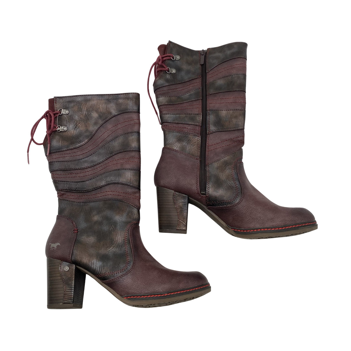 Unisex Mustang - Saapad, suurus 41 - Veinipunane (1)