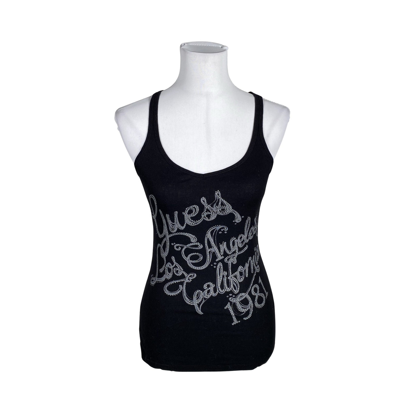 Unisex Guess - Trikotaažist topp, suurus 36 - Must (1)