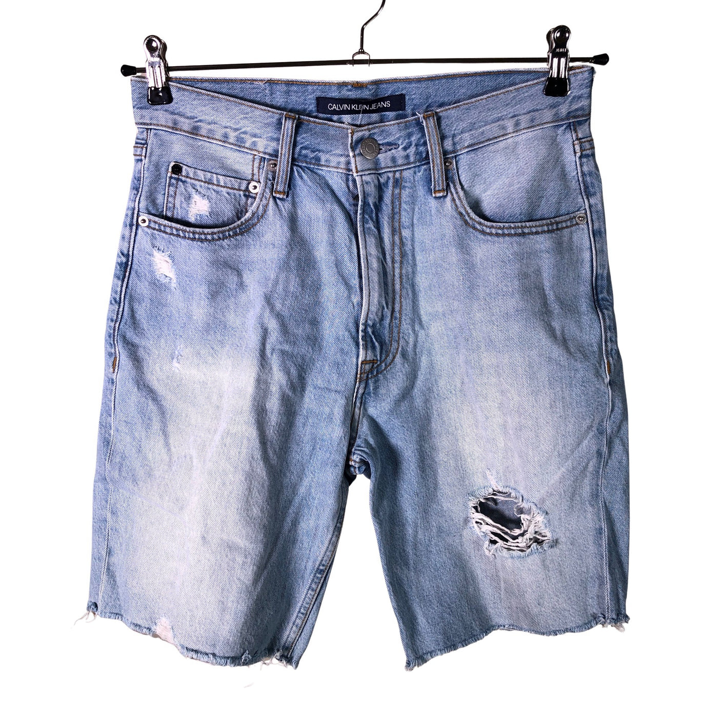 Unisex Calvin Klein - Teksast lühikesed püksid, suurus W28 - Helesinine (1)