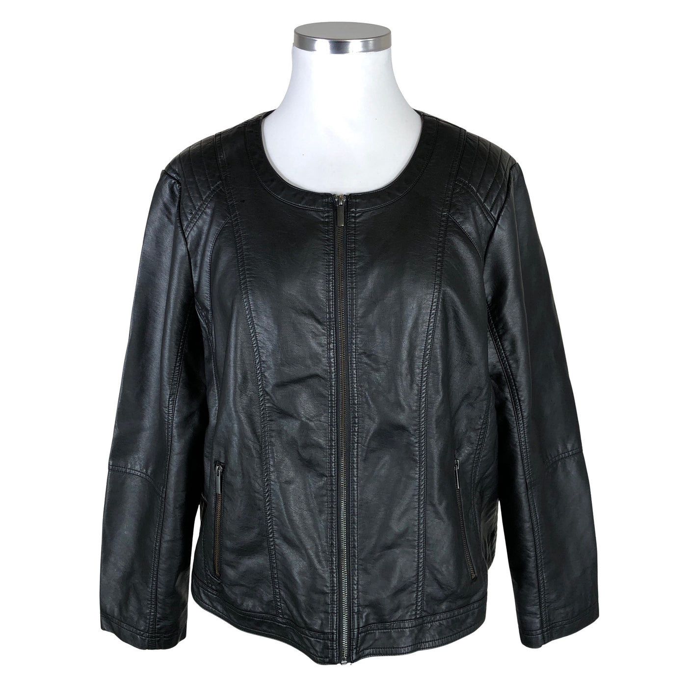 Unisex Zizzi - Nahkatakki, koko 52 - (1)