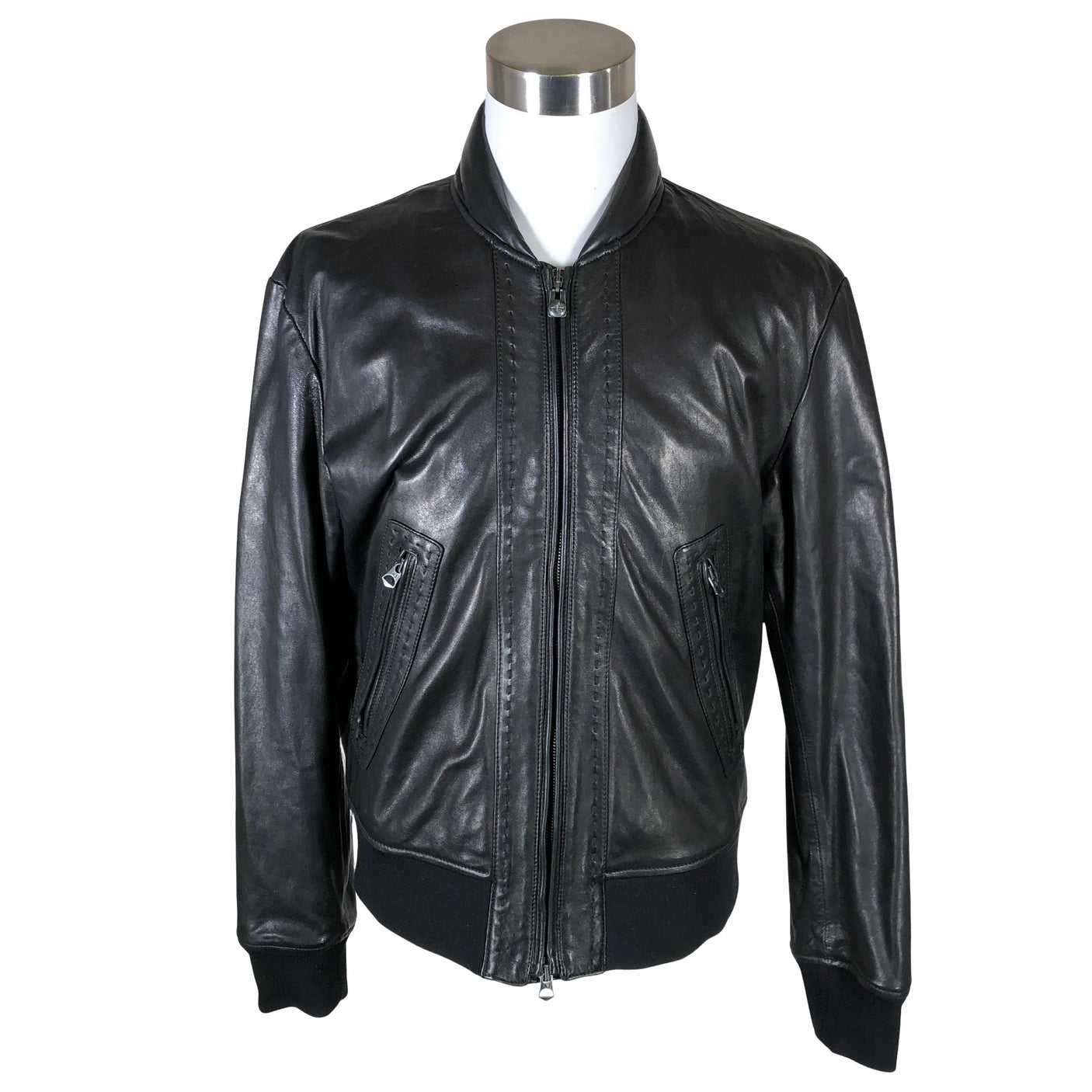 Unisex Armani Jeans - Nahkatakki, koko XL - (1)
