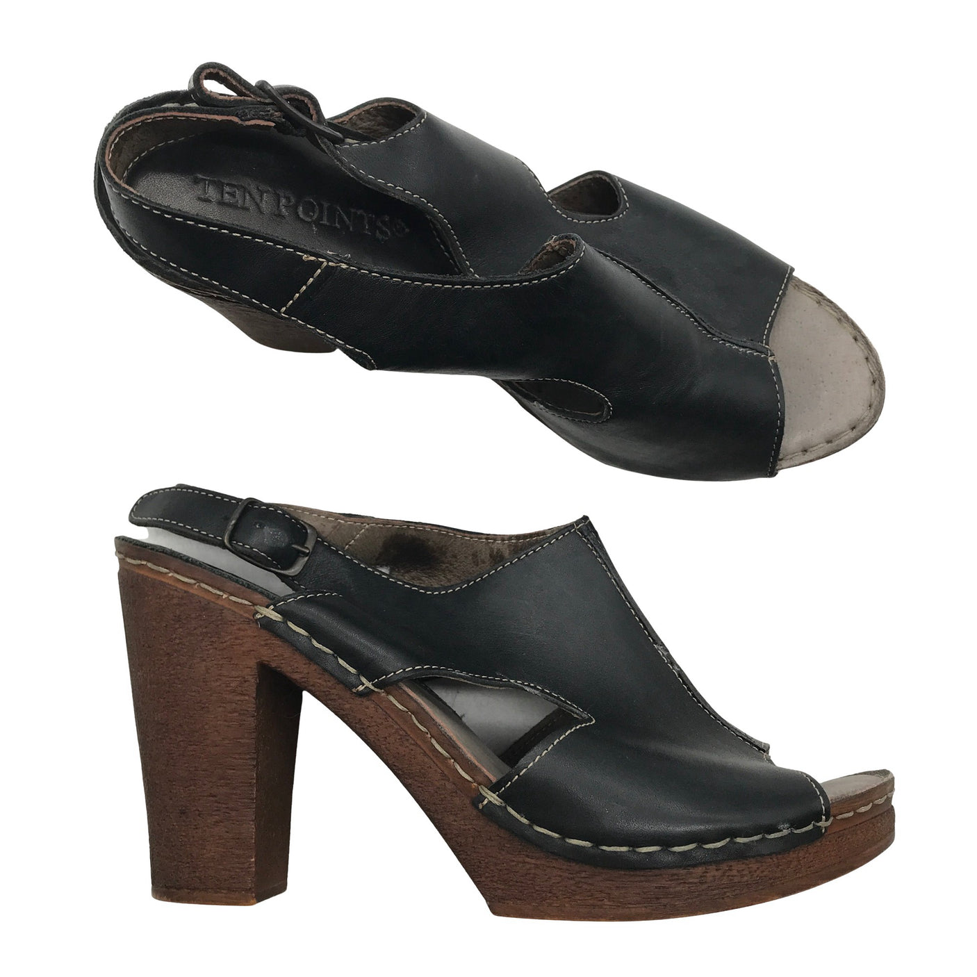 Unisex Ten Points - Kontsaga rihmikud, suurus 40 - Must (1)