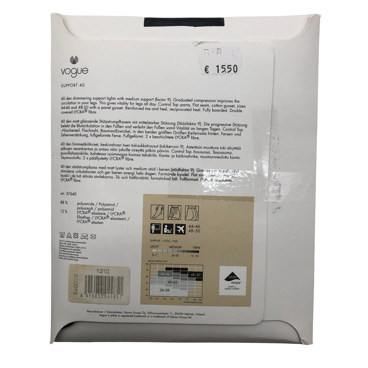 Unisex Vogue - Sukkahousut, ohuet, koko 40 - (2)