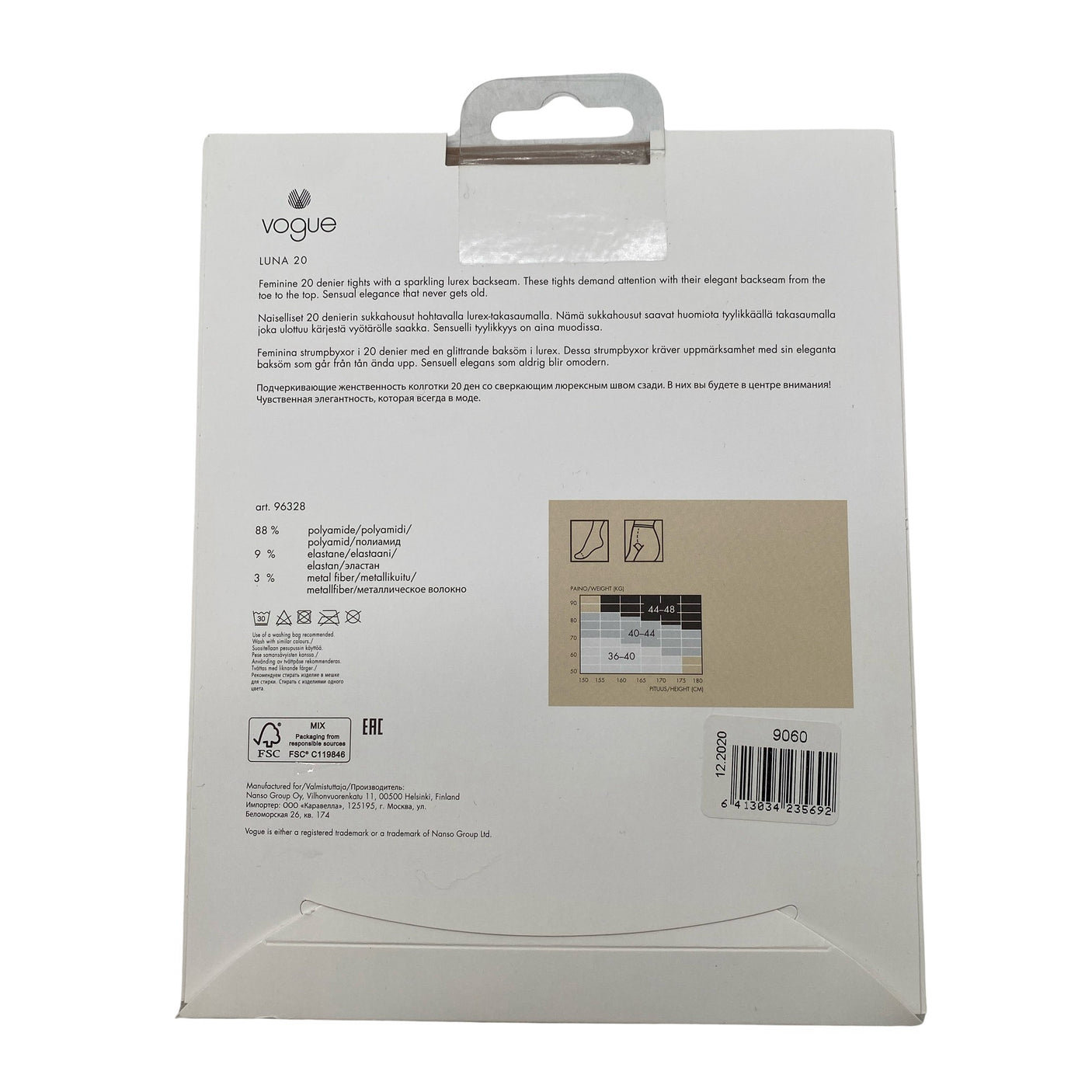 Unisex Vogue - Sukkahousut, ohuet, koko 46 - (2)