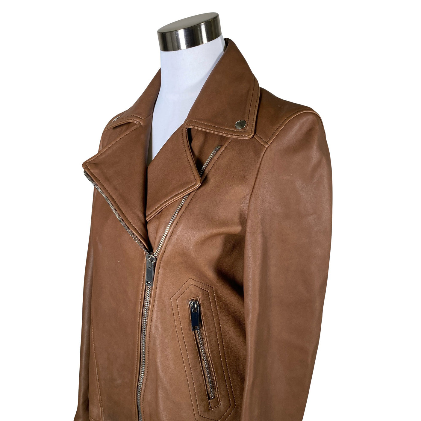 Unisex Massimo Dutti - Nahkatakki, koko 36 - (2)