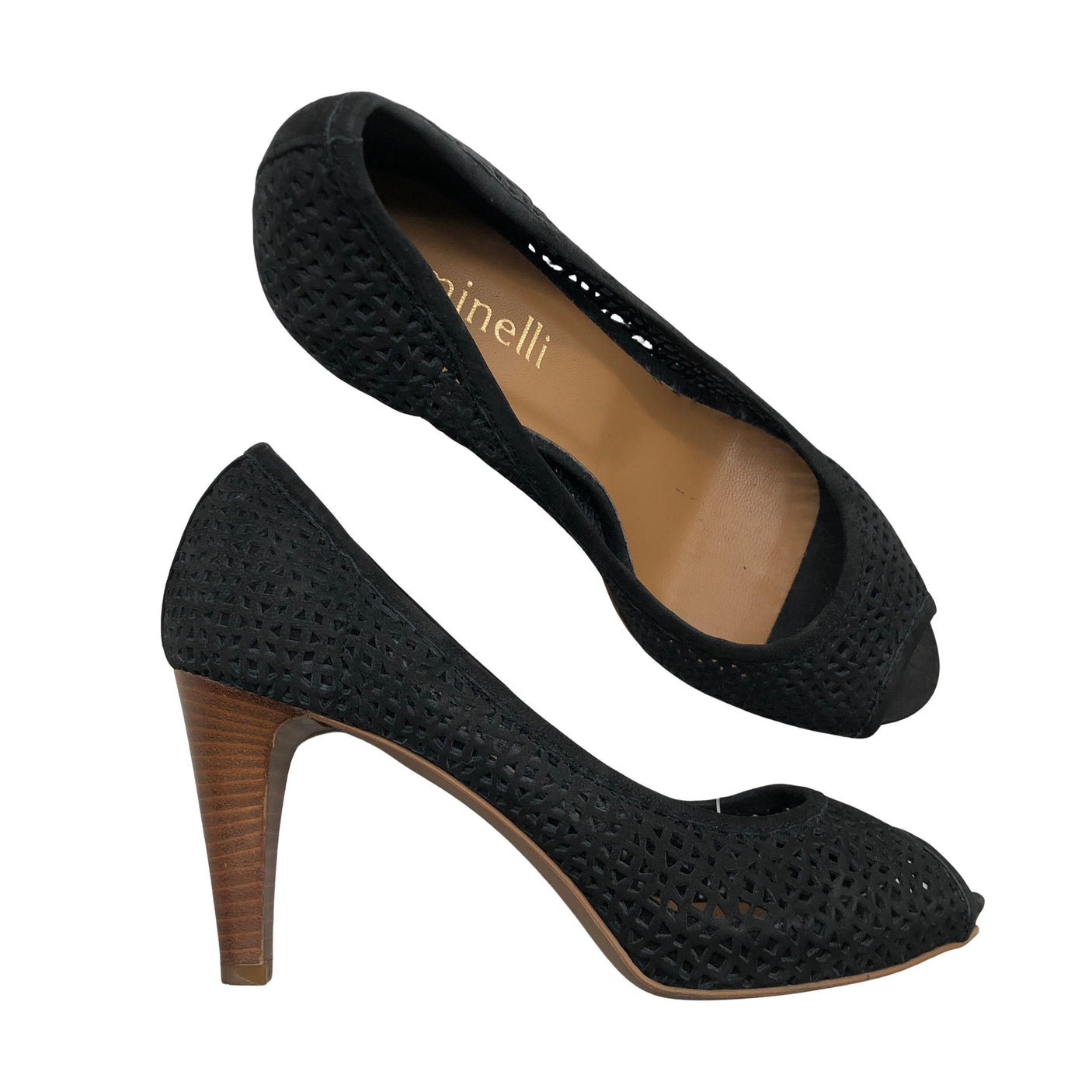 Unisex Minelli - Lahtise ninaga kontsakingad, suurus 36 - Must (1)