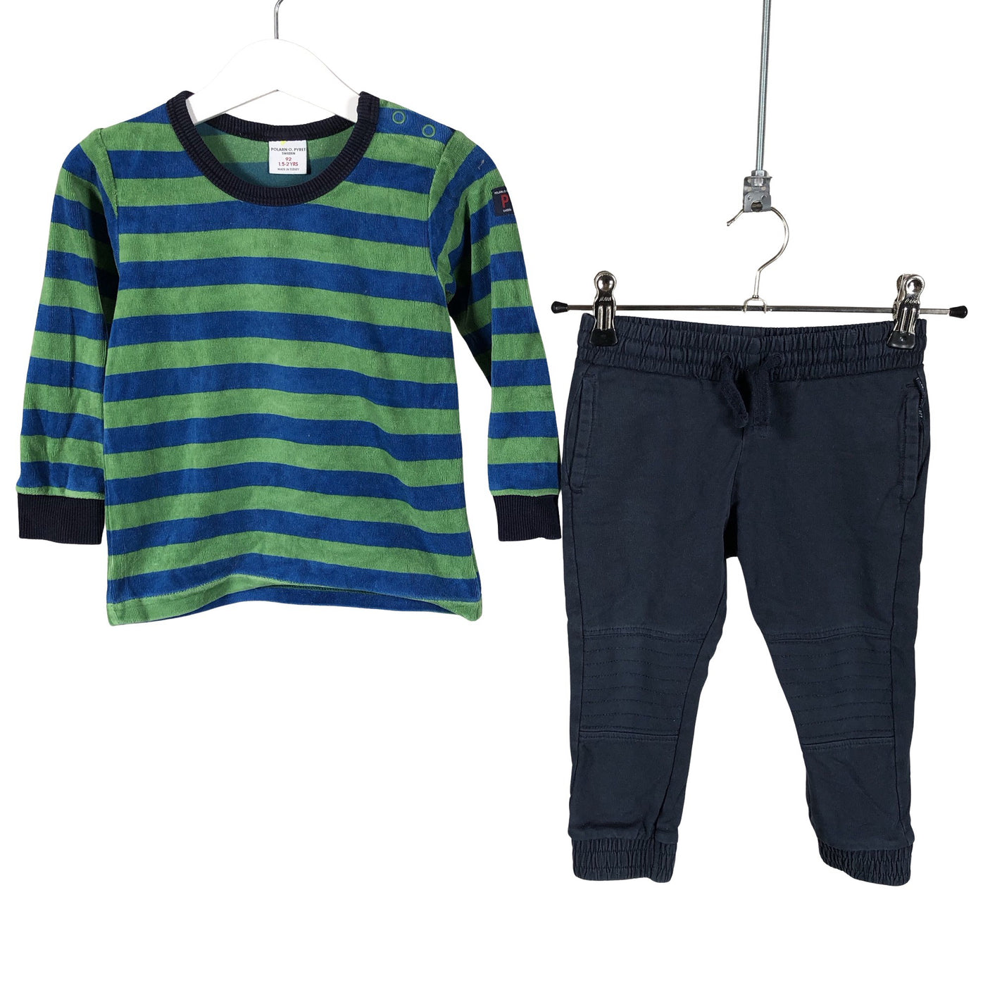 Unisex Polarn O. Pyret - Dressikangast pluus, suurus 86 - 92 - Sinine (1)