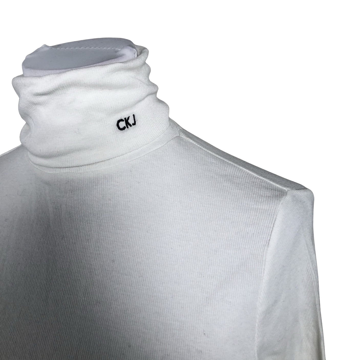 Unisex Calvin Klein Jeans - Trikotaažist pluus, suurus 38 - Valge (2)