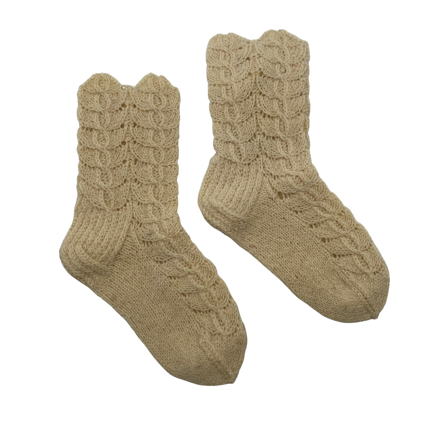 Unisex Handmade - Villased sokid, suurus 35 - Beige (1)