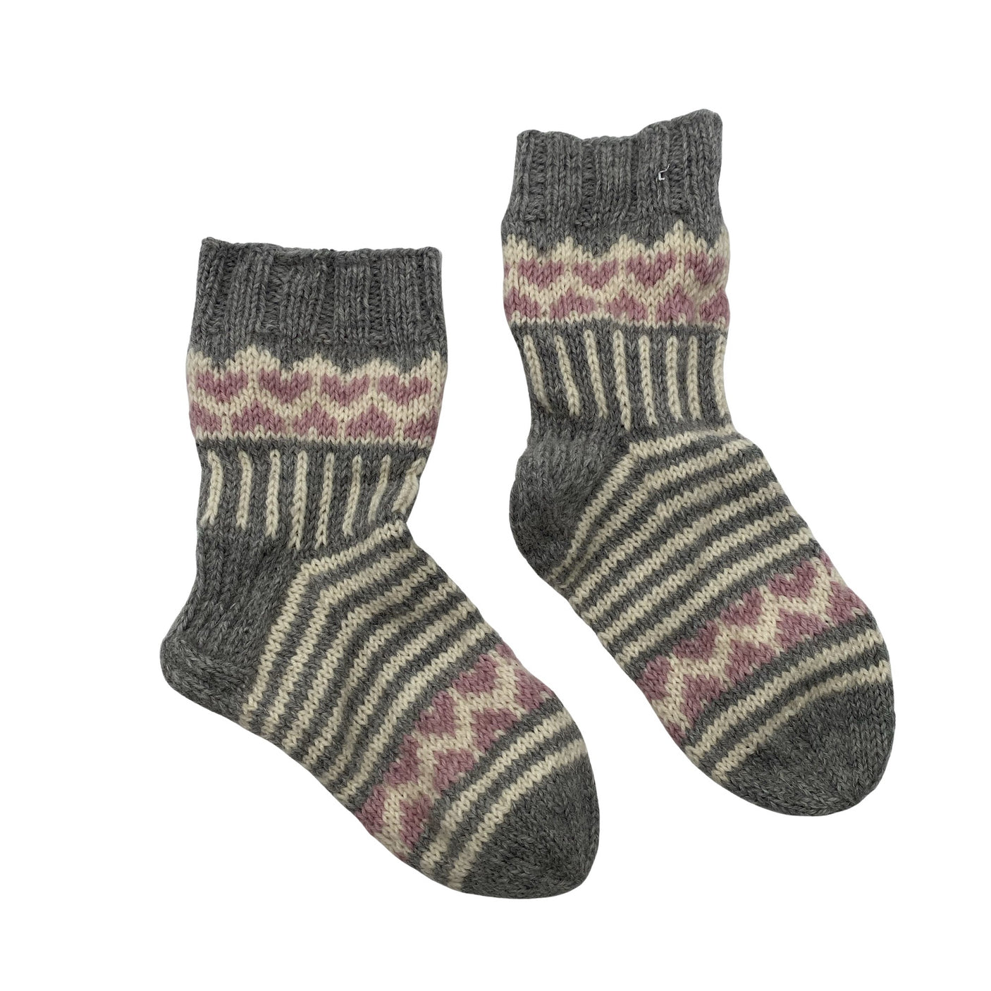 Unisex Handmade - Villased sokid, suurus 37 - Hall (1)