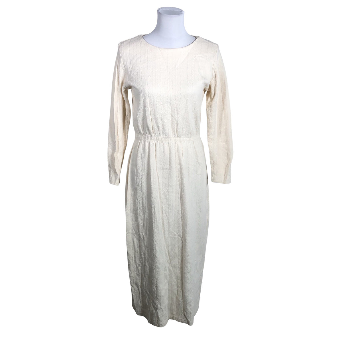 Unisex Puuvillatehdas - Trikotaažist kleit, suurus 36 - Beige (1)