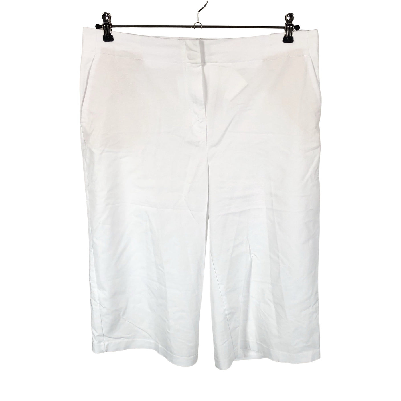Unisex Autograph by Marks & Spencer - Mittevenivad poolpikad püksid, suurus 44 - Valge (1)