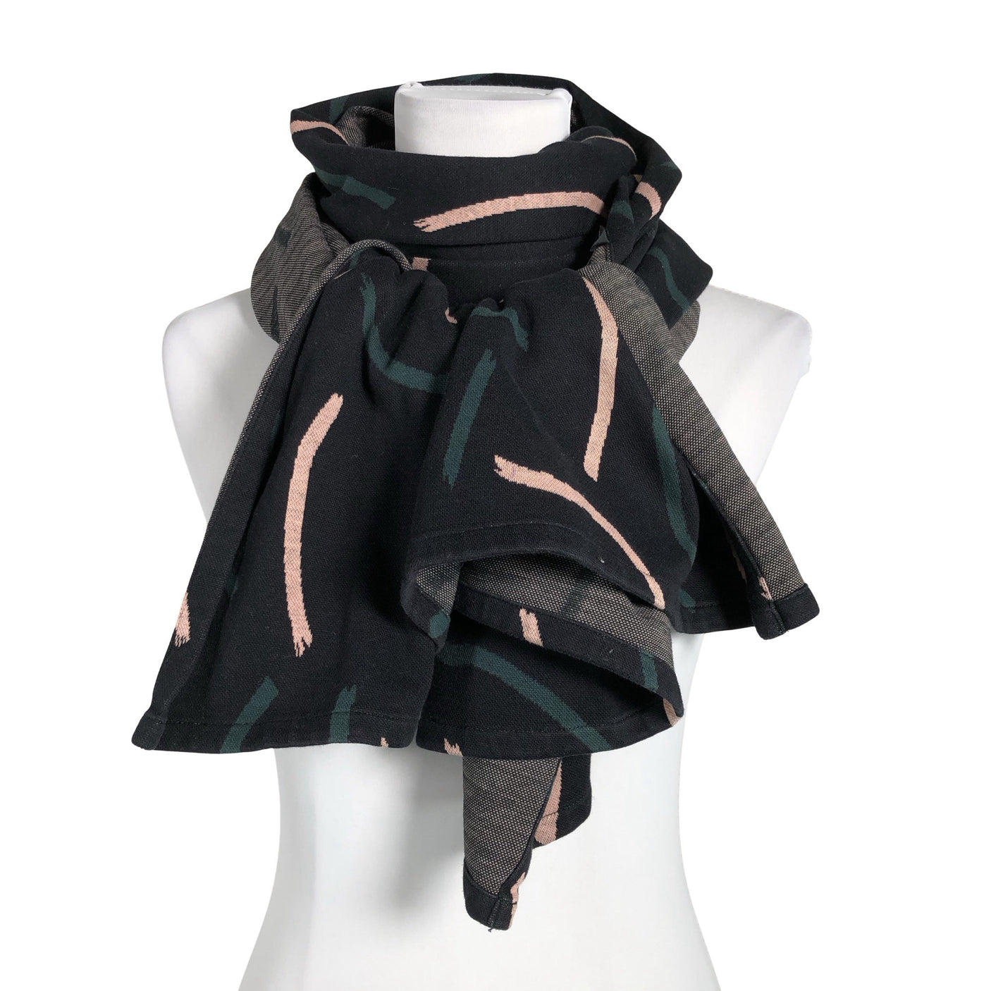 Unisex NOSH - Õhuke sall, suurus Maxi - Must (1)