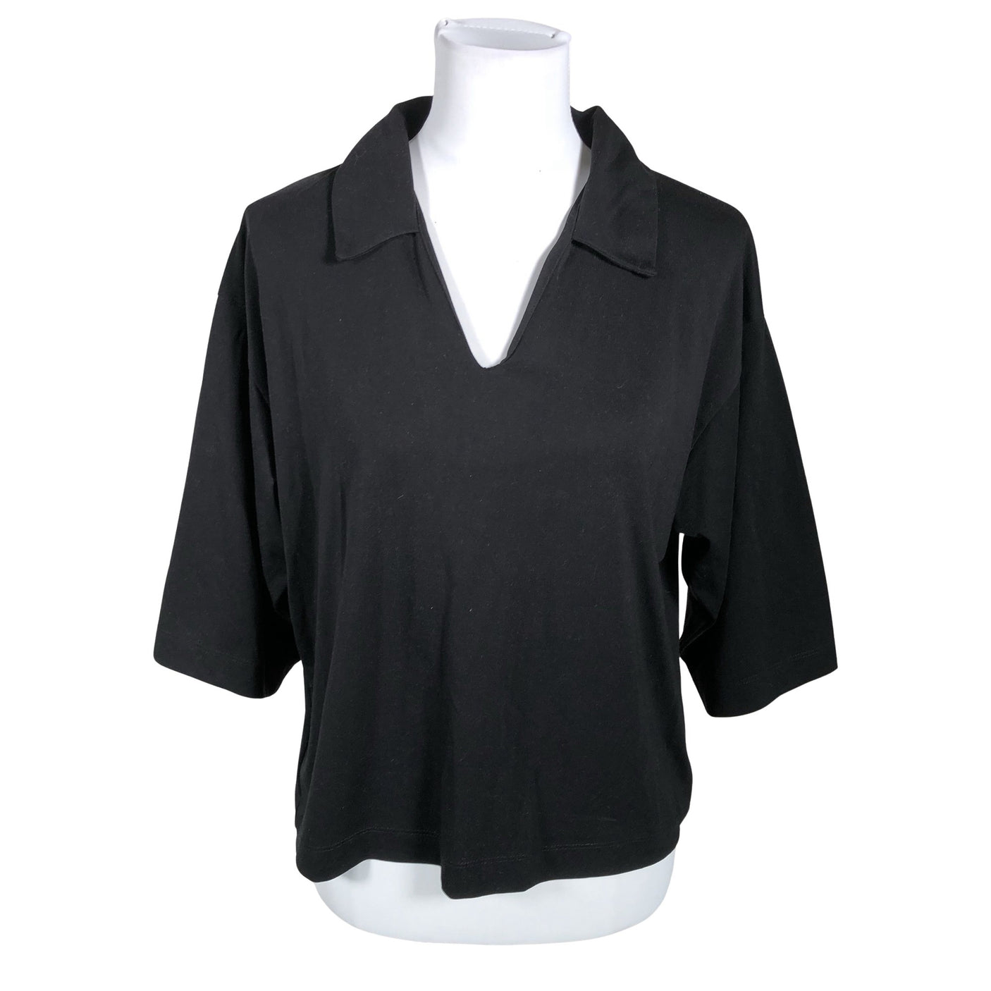 Unisex Lindex - Trikotaažist pluus, suurus 36 - Must (1)
