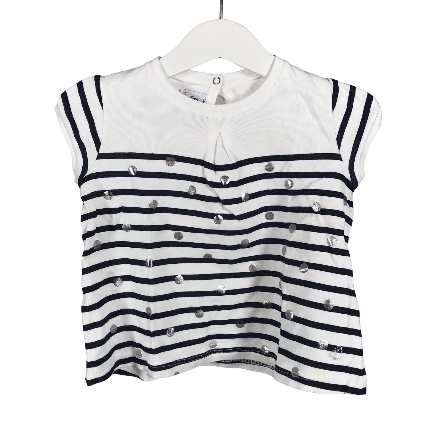 Unisex Petit Bateau - Trikotaažist tuunika, suurus 62 - 68 - Valge (1)