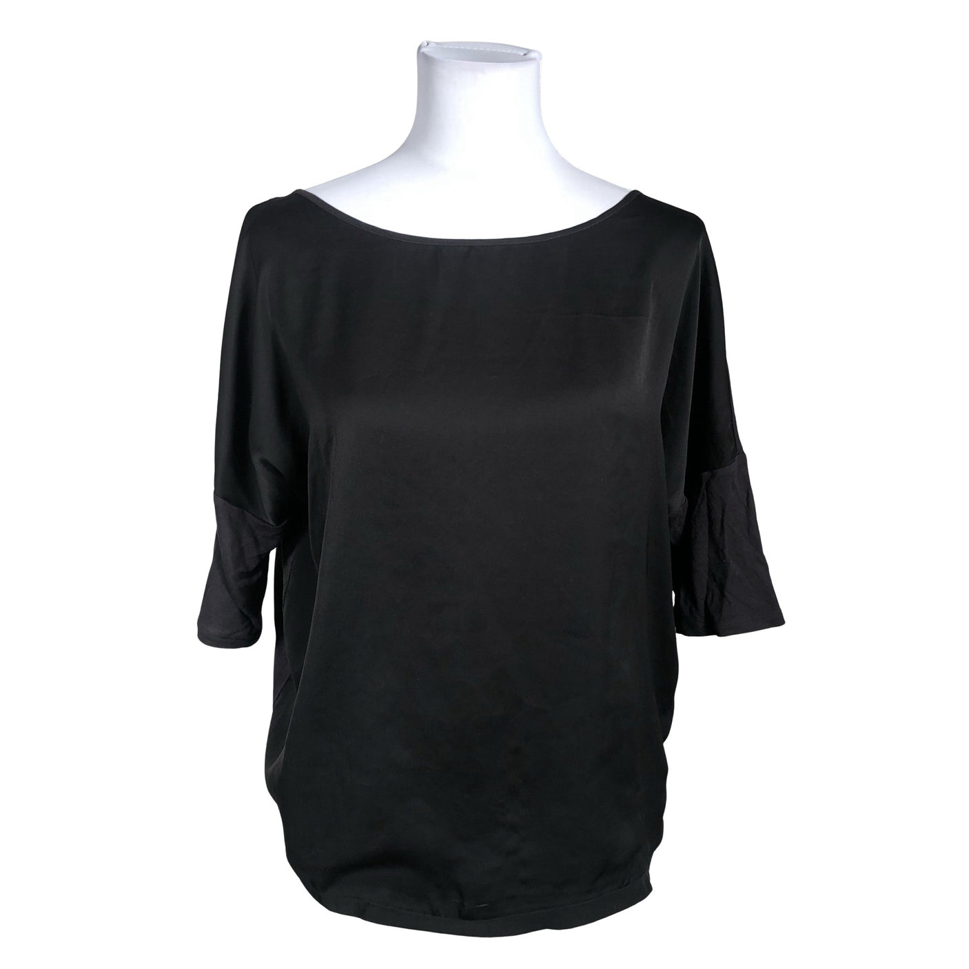 Unisex Benetton - Lühikeste käistega pluus, suurus 38 - Must (1)