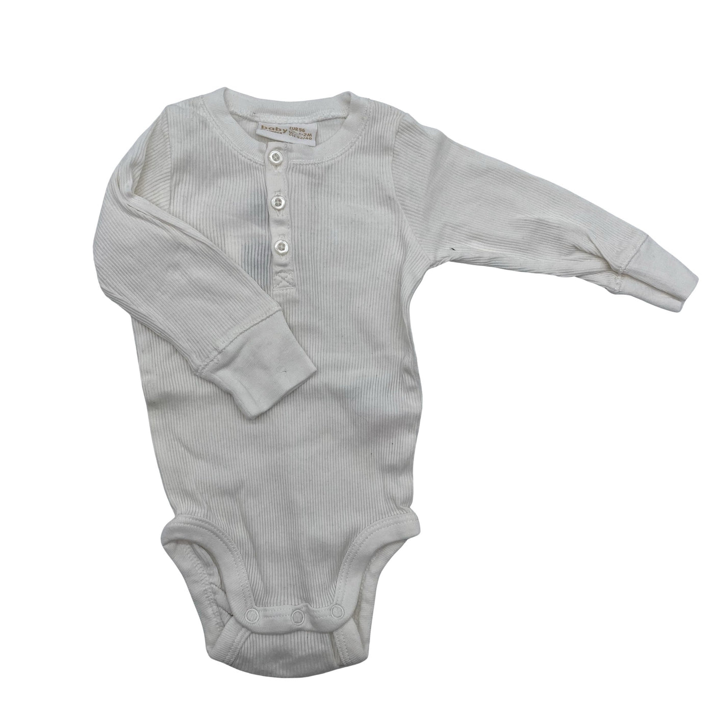 Unisex Lindex - Bodi, suurus 50 - 56 - Valge (1)