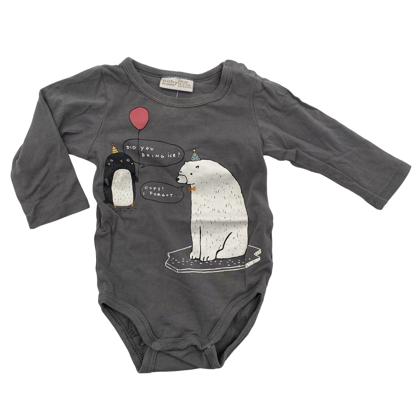 Unisex Lindex - Bodi, suurus 56 - 62 - Hall (1)