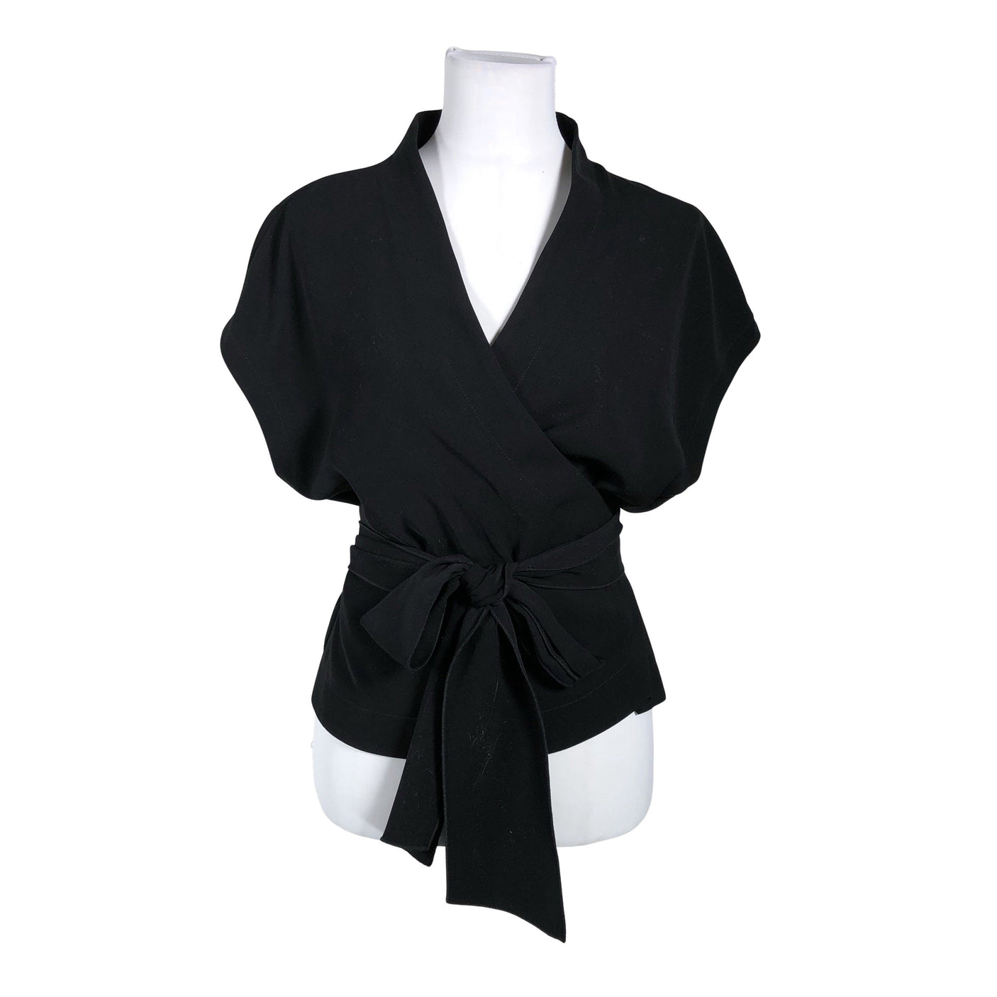 Unisex Muotikuu - Lühikeste käistega pluus, suurus 40 - Must (1)