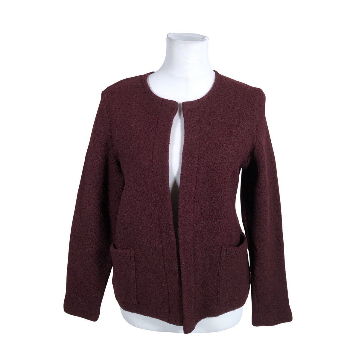 Unisex Aino - Kardigan, suurus 36 - Veinipunane (1)