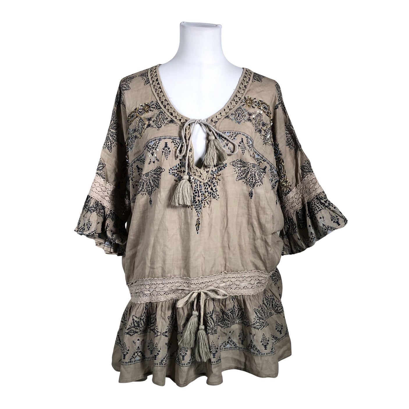 Unisex Happy Island - Mitteveniv tuunika, suurus 36 - Pruun (1)