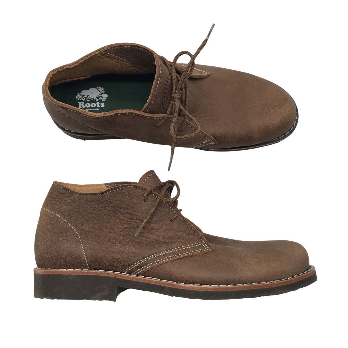 Unisex Roots - Poolsaapad, suurus 41 - Pruun (1)