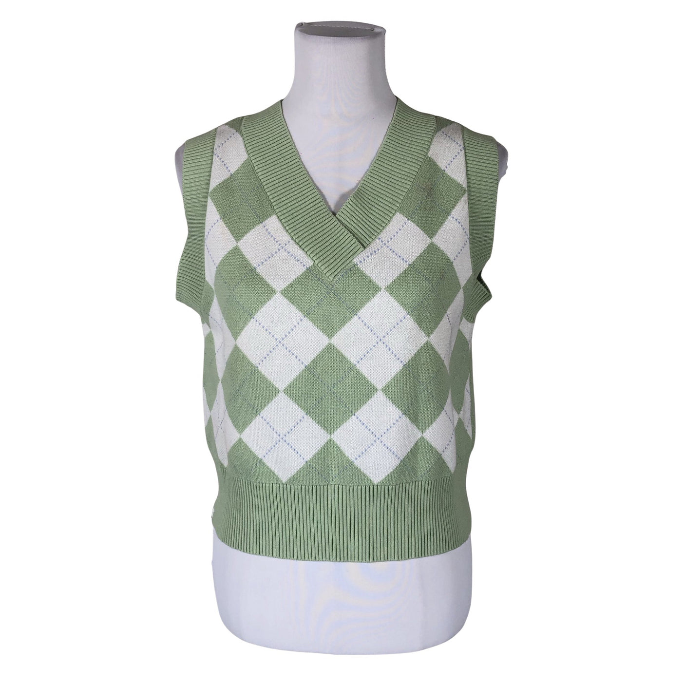 Unisex Rosemunde - Kootud vest, suurus 38 - Roheline (1)