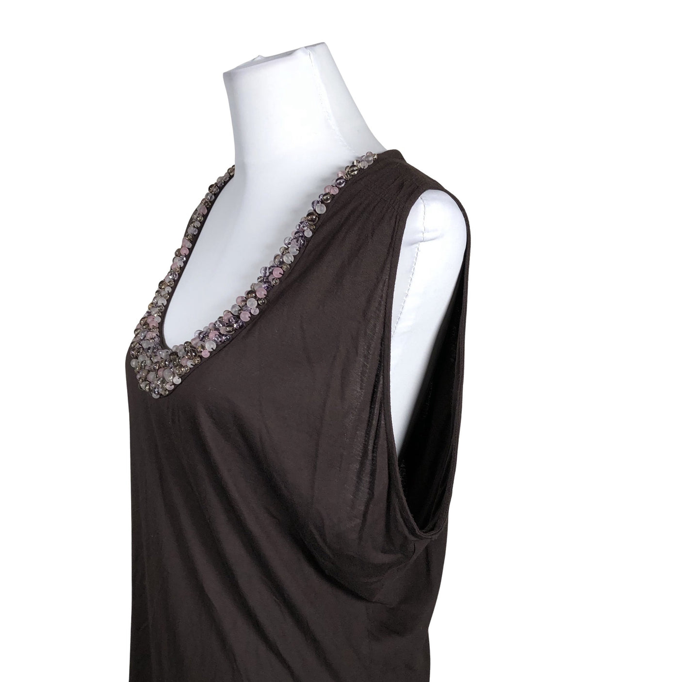 Unisex Escada Sport - Trikotaažist topp, suurus 38 - Pruun (2)