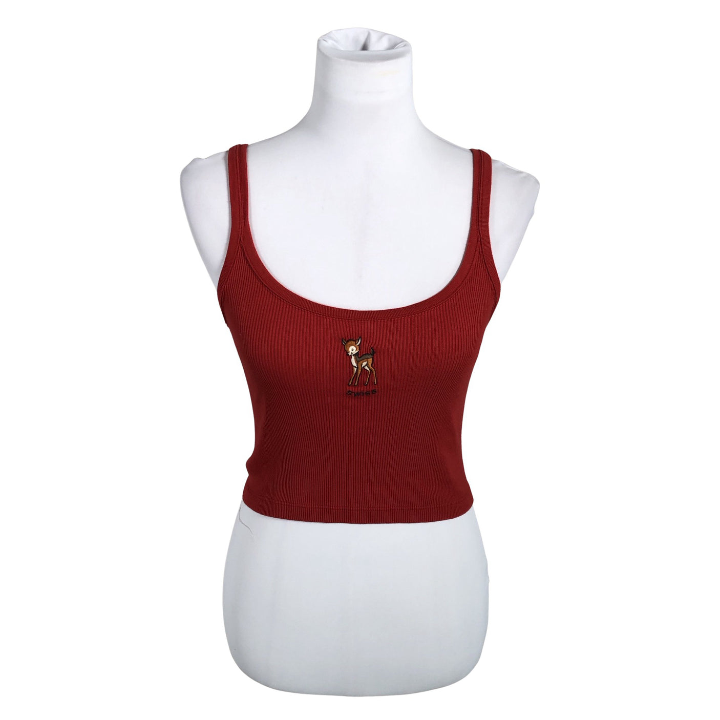 Unisex Brandy Melville - Trikotaažist topp, suurus 32 - Punane (1)