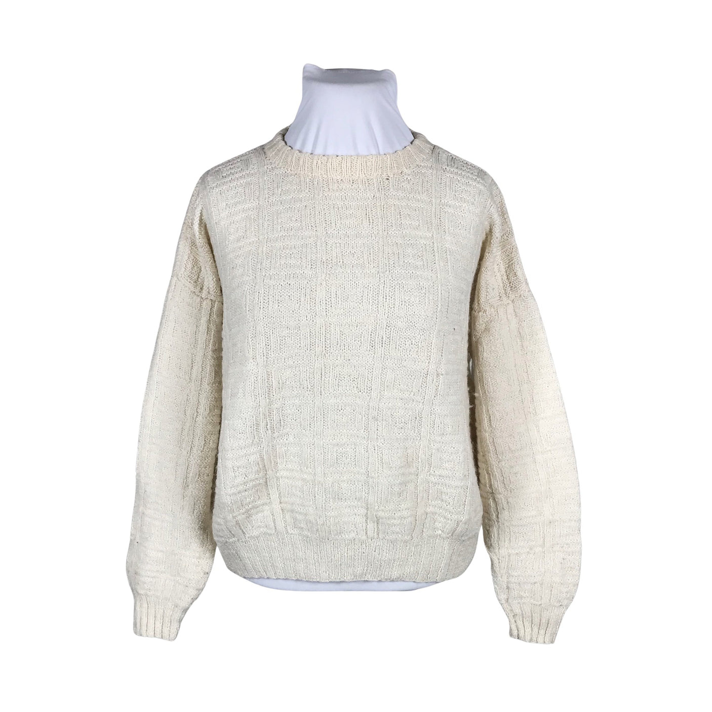 Unisex Handmade - Kampsun, suurus 40 - Looduslik valge (1)