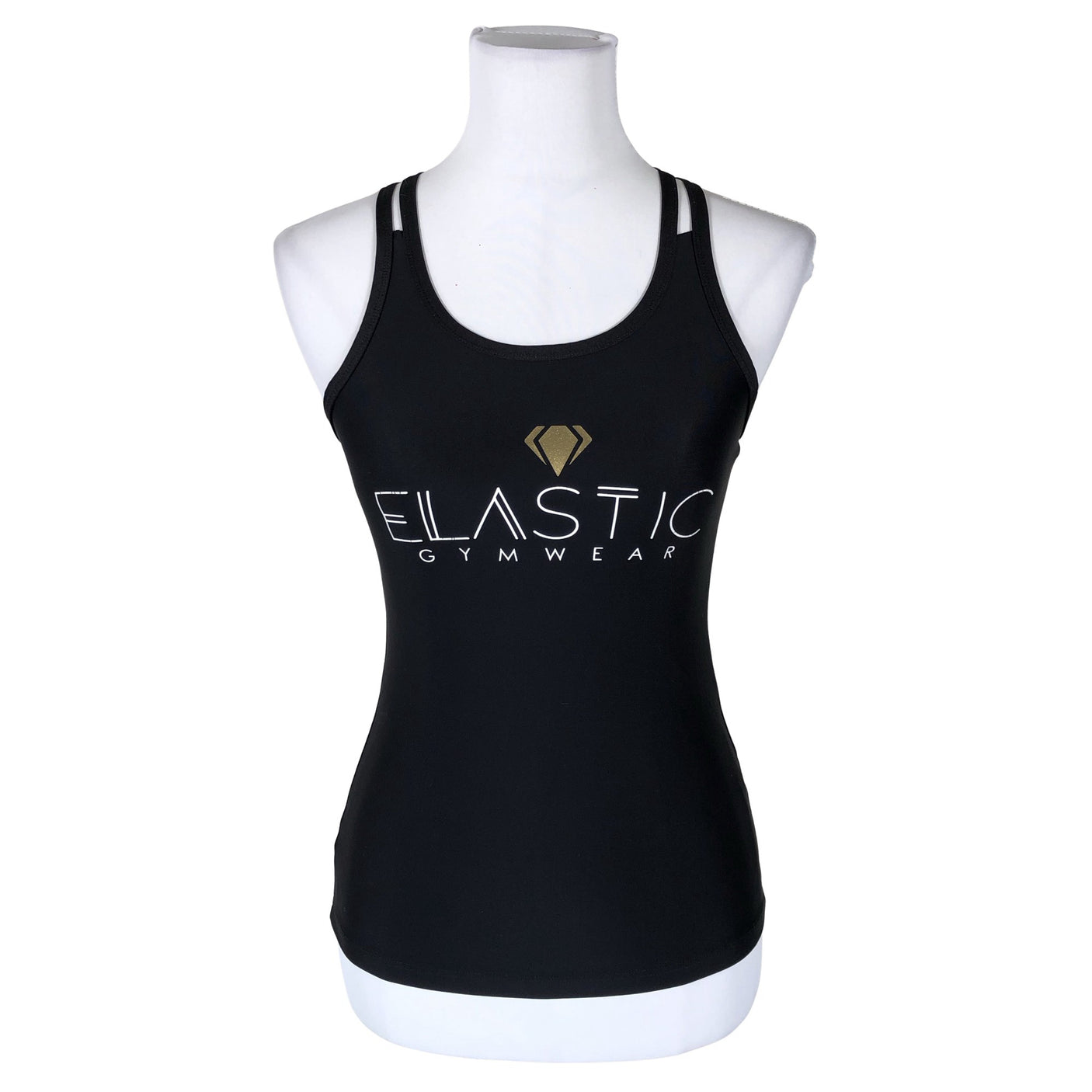 Unisex Elastic Gymwear - Sporditopp, suurus 32 - Must (1)