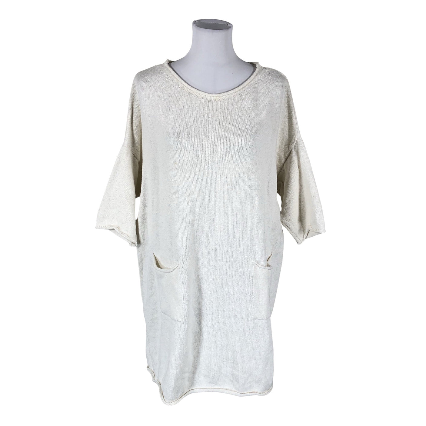 Unisex Bohemiana - Kootud kleit, suurus 36 - Valge (1)