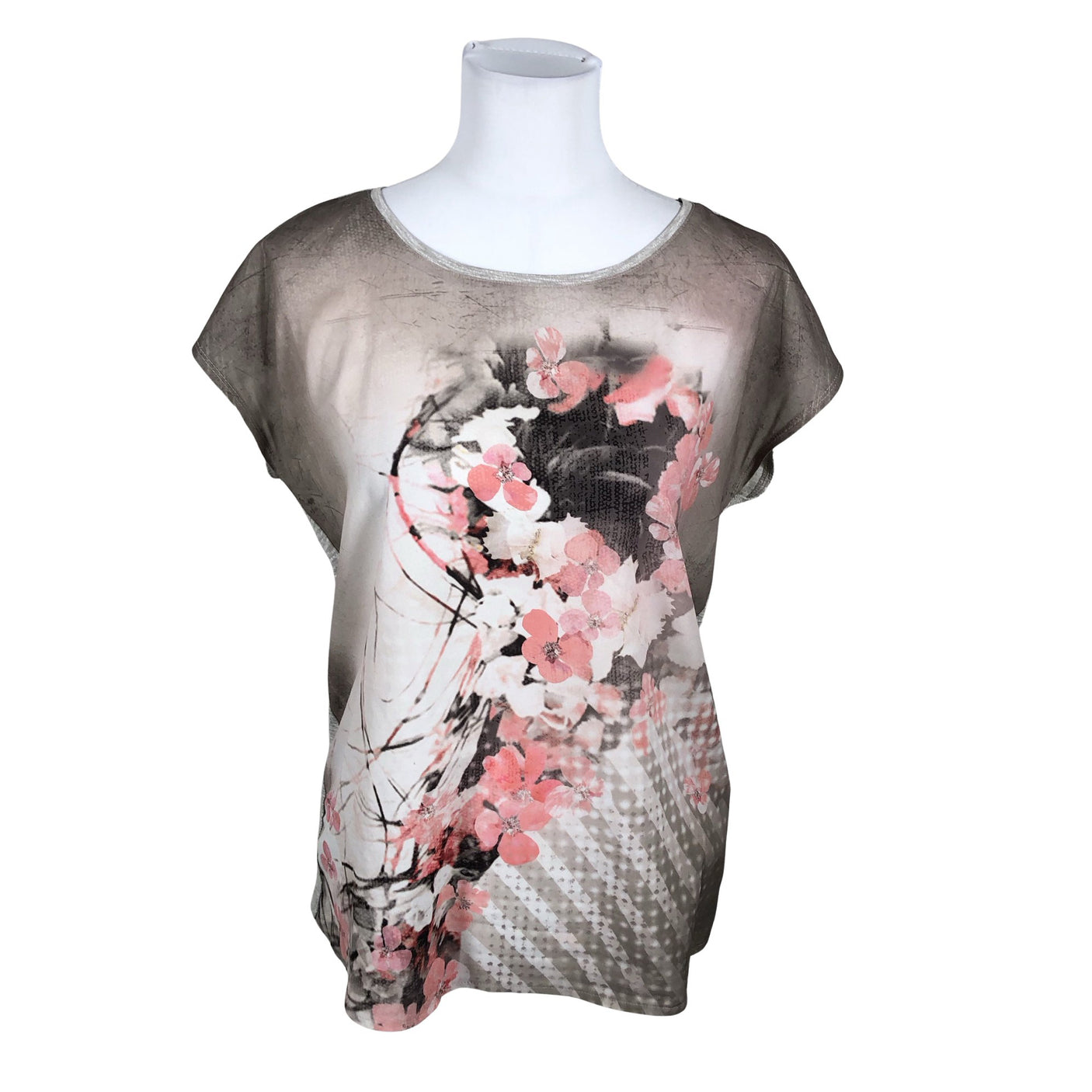 Unisex Taifun - Lühikeste käistega pluus, suurus 38 - Hall (1)