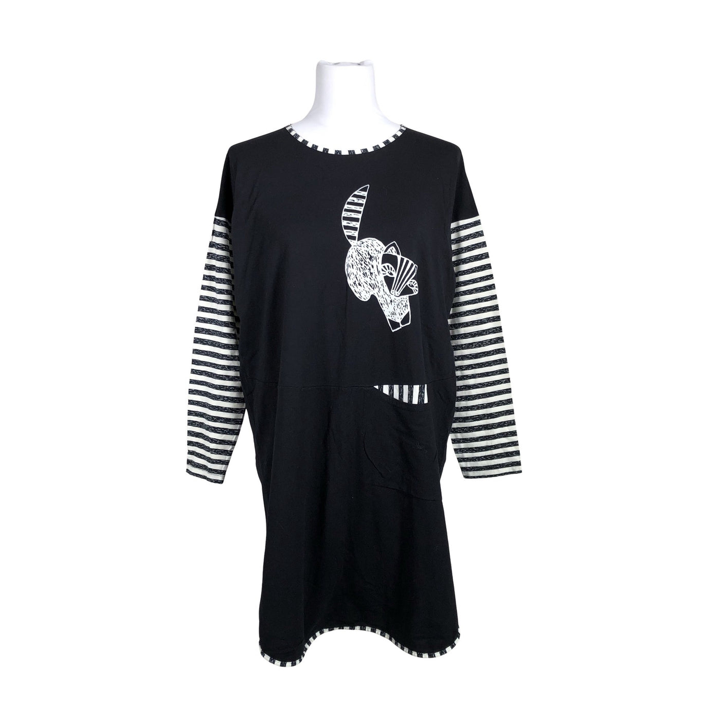 Unisex Nanso - Trikotaažist kleit, suurus 36 - Must (1)