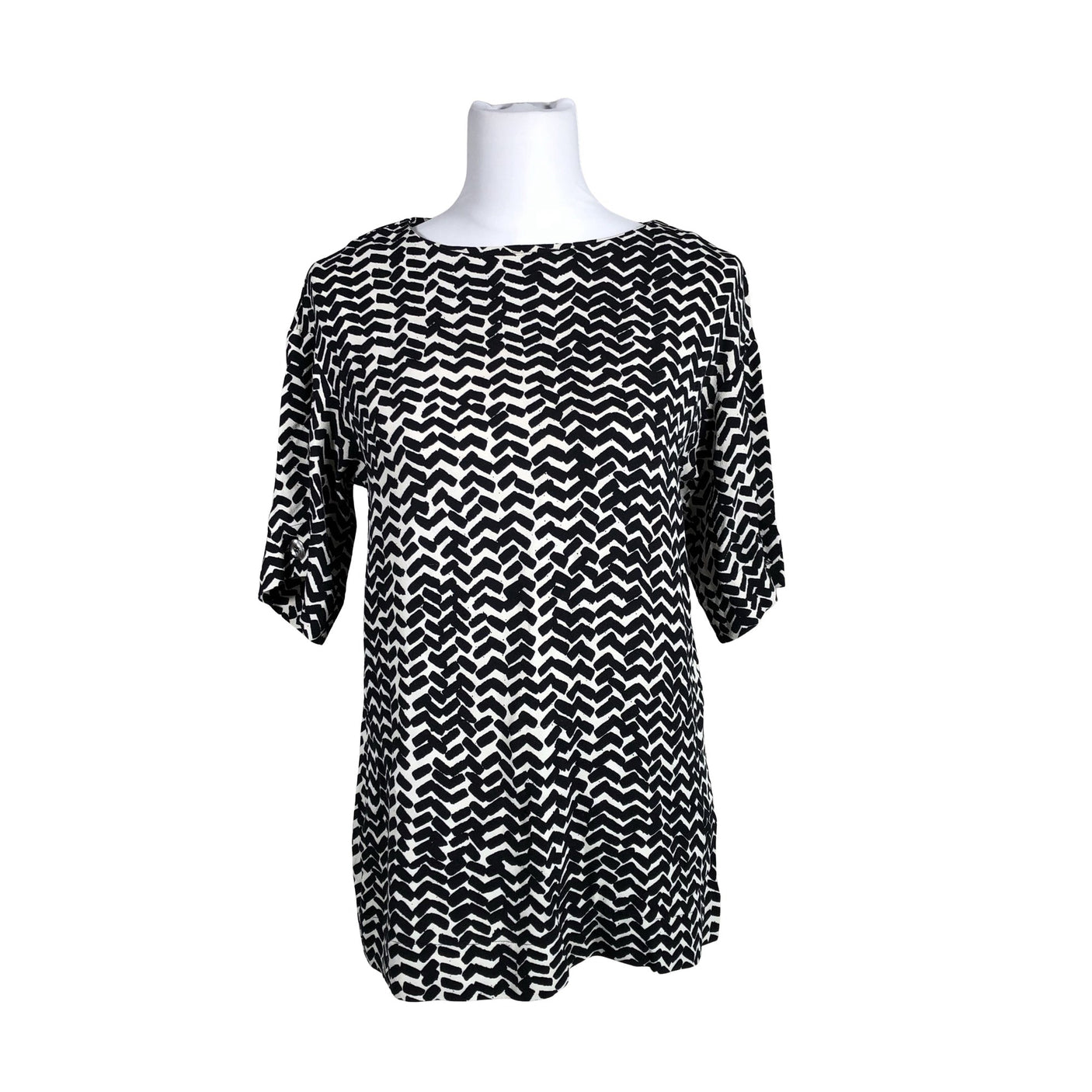 Unisex Marimekko - Lühikeste käistega pluus, suurus 34 - Must (1)
