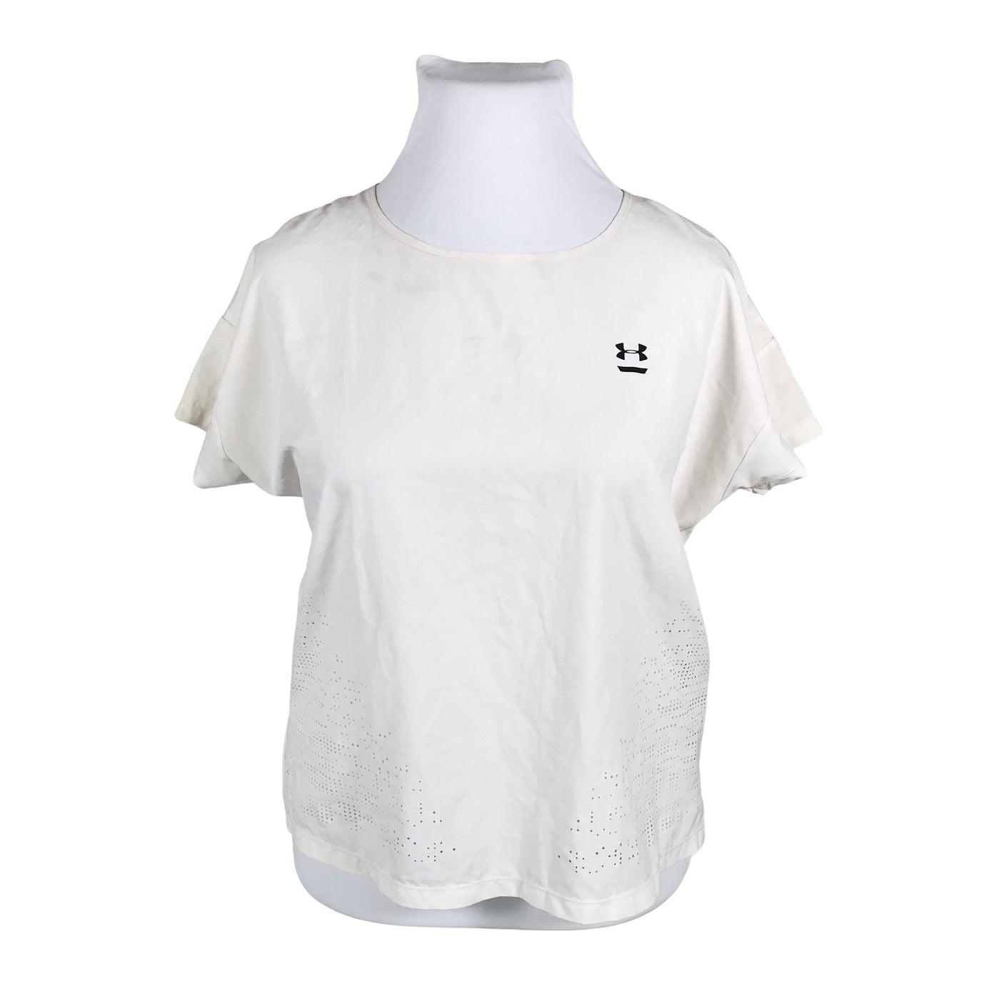 Unisex Under Armour - Spordisärk, lühikesed käised, suurus 46 - Looduslik valge (1)