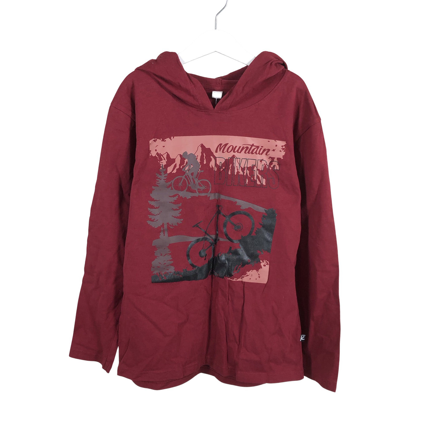 Unisex Keiki - Trikotaažist pluus, suurus 140 - 146 - Veinipunane (1)