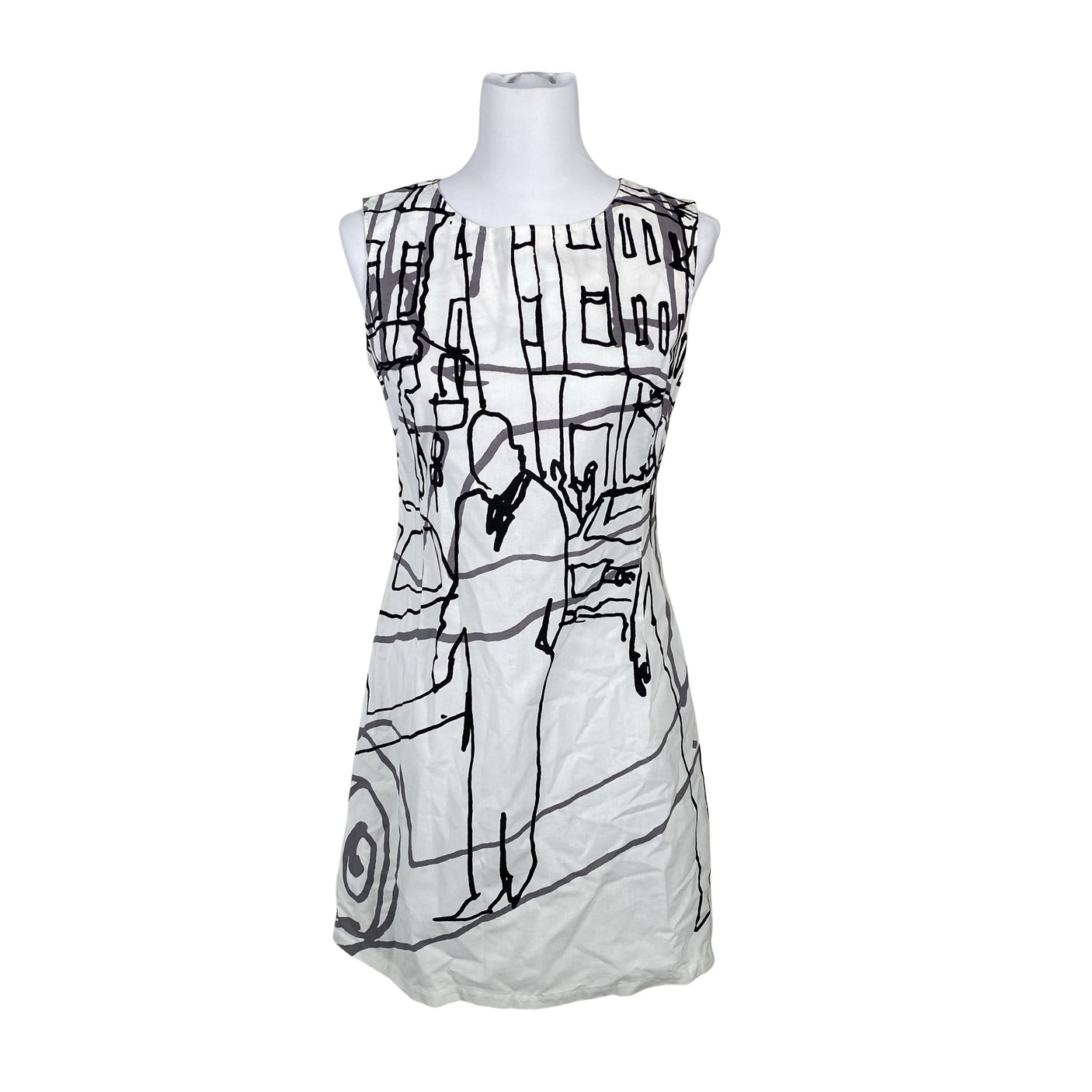 Unisex Marimekko - Mitteveniv kleit, suurus 40 - Valge (1)