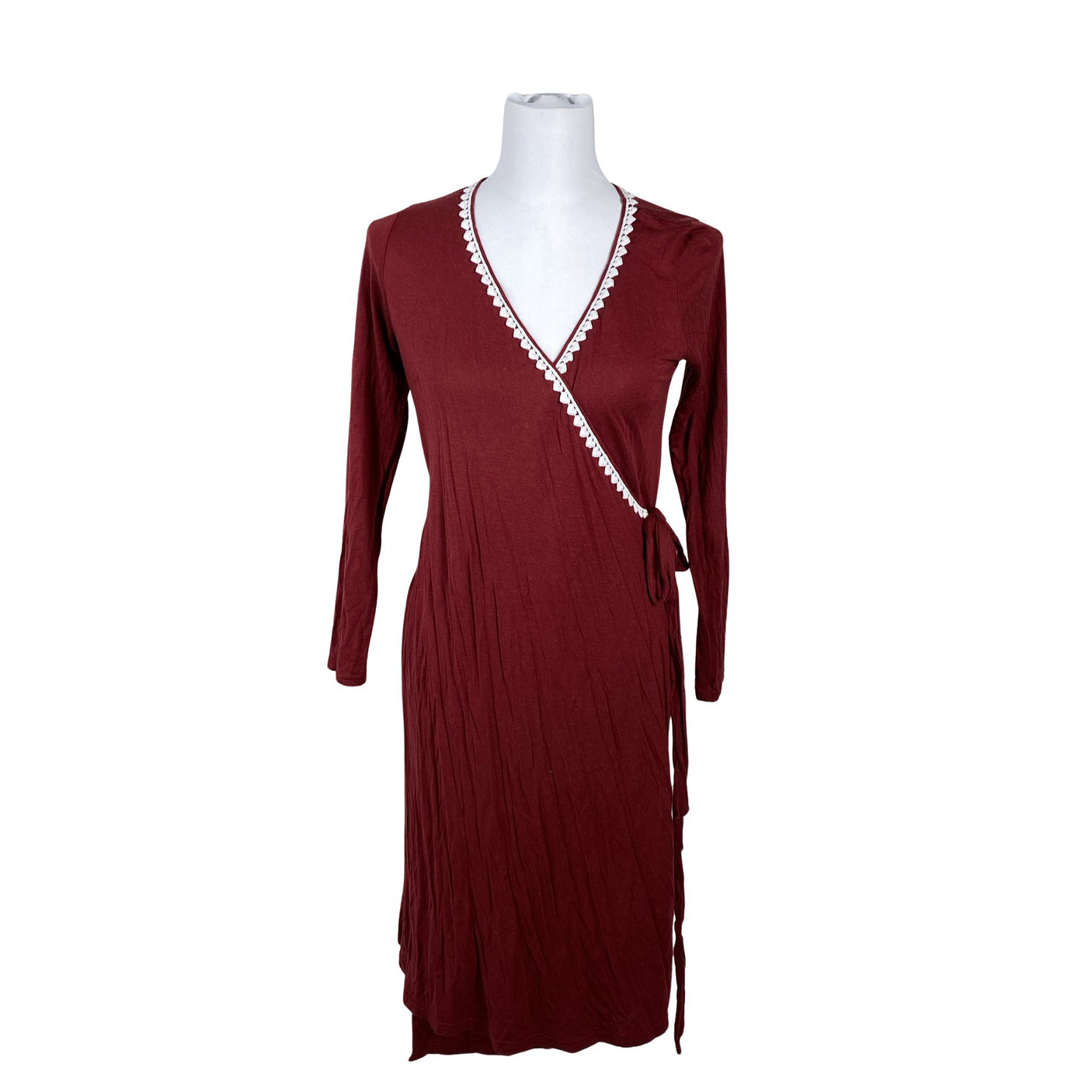 Unisex Lumoan - Trikotaažist kleit, suurus 38 - Veinipunane (1)
