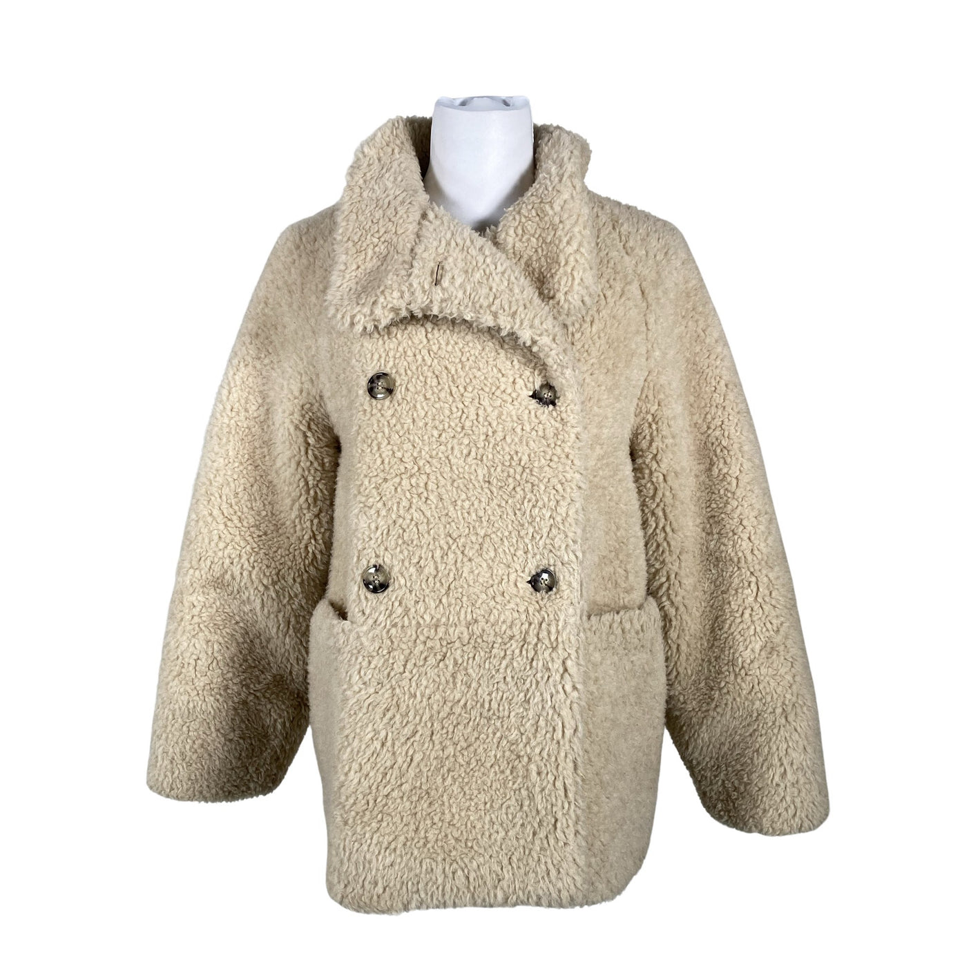 Unisex &Other Stories - Kunstkarusnahast mantel, suurus 34 - Beige (1)