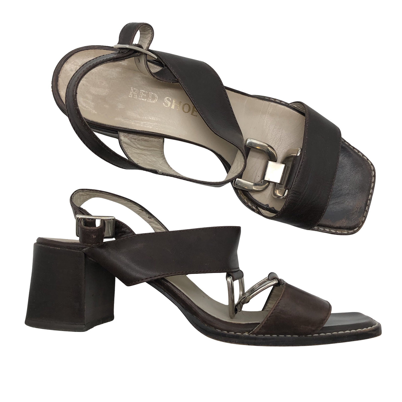 Unisex Red Shoe - Kontsaga rihmikud, suurus 38 - Pruun (1)