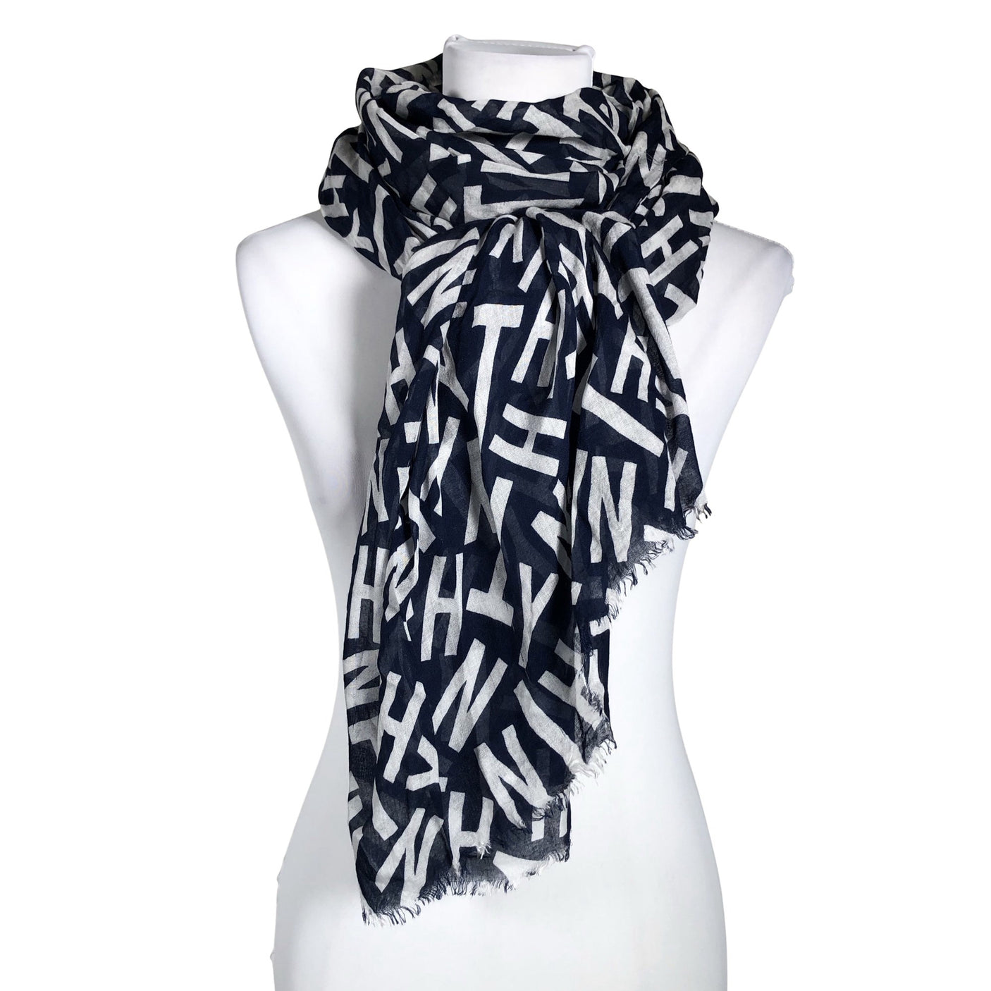 Unisex Tommy Hilfiger - Õhuke sall, suurus Maxi - Sinine (1)