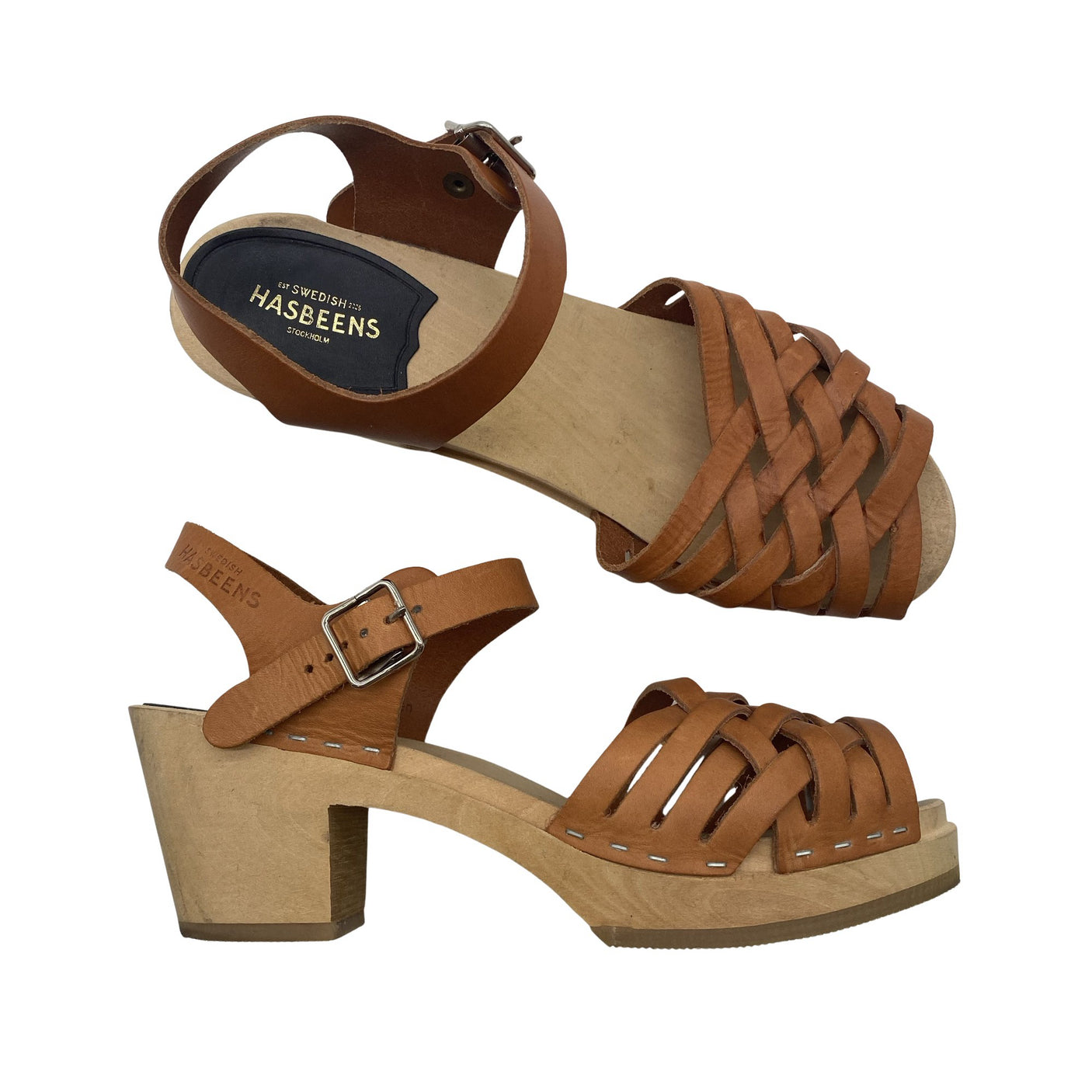 Unisex Swedish Hasbeens - Kontsaga rihmikud, suurus 39 - Pruun (1)