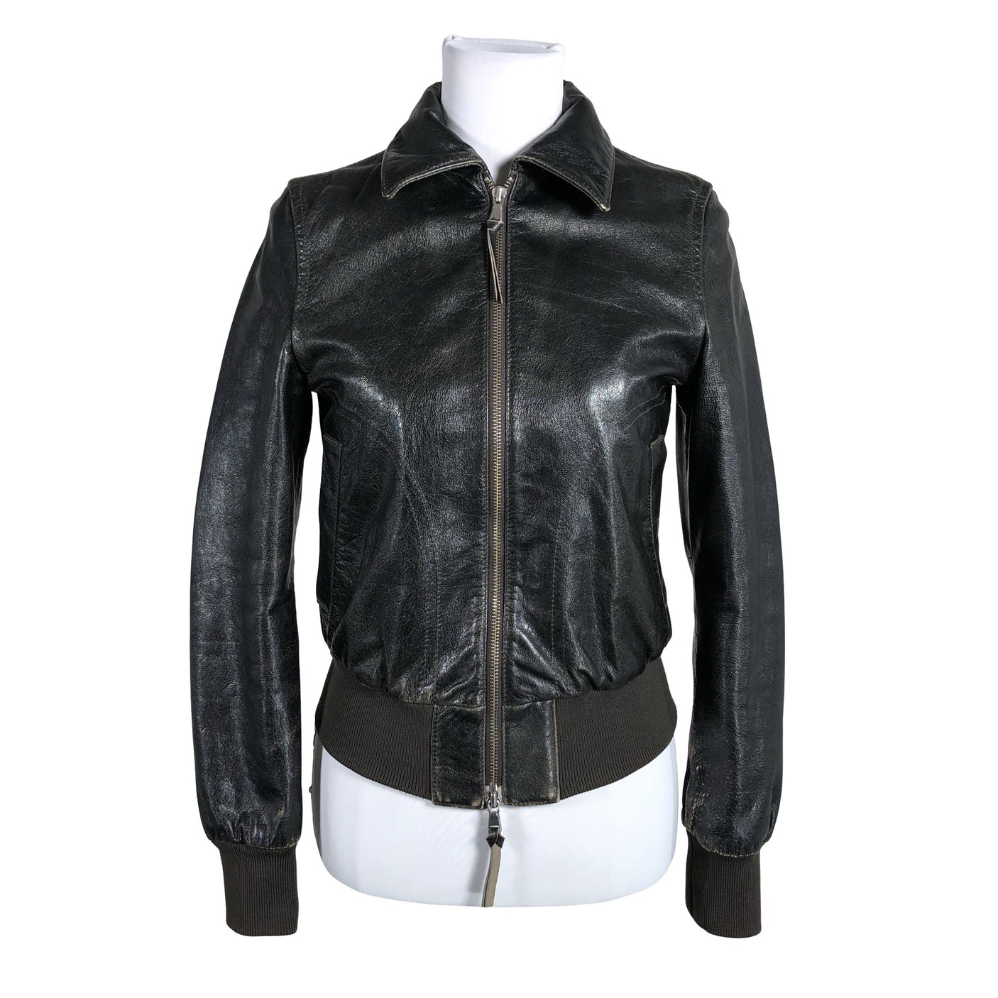 Unisex Benetton - Nahktagi, suurus 36 - Pruun (2)