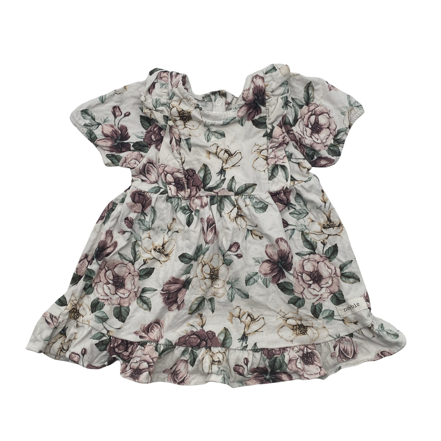 Unisex Newbie - Trikotaažist kleit, suurus 62 - 68 - Valge (1)