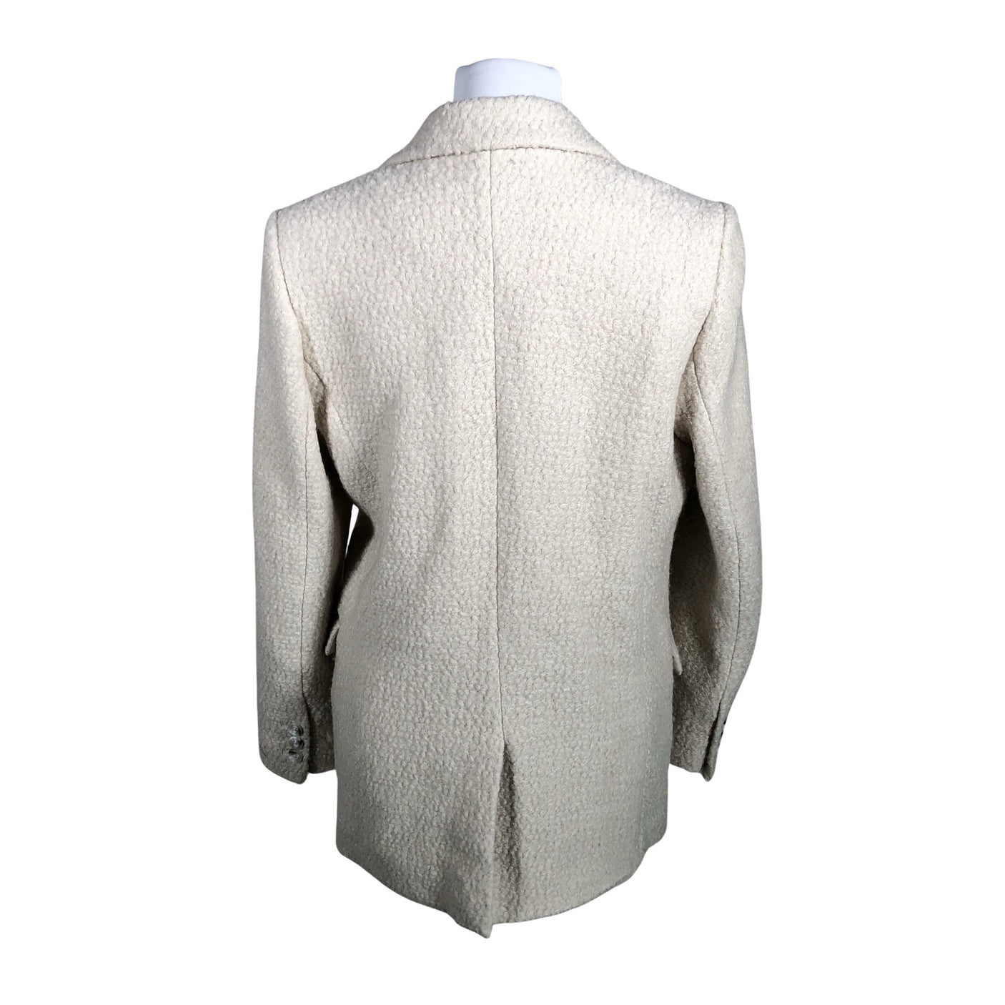 Unisex Lindex - Villane mantel, suurus 36 - Looduslik valge (2)