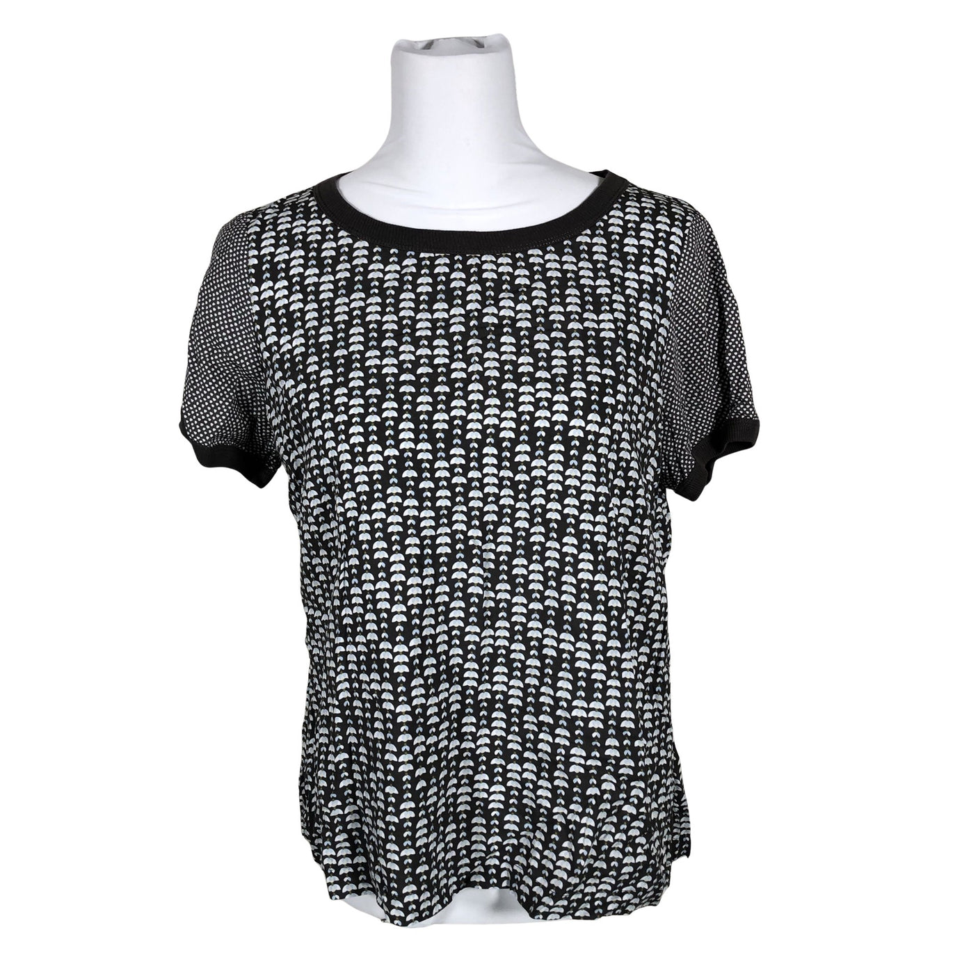 Unisex Sandwich - Lühikeste käistega pluus, suurus 38 - Hall (2)