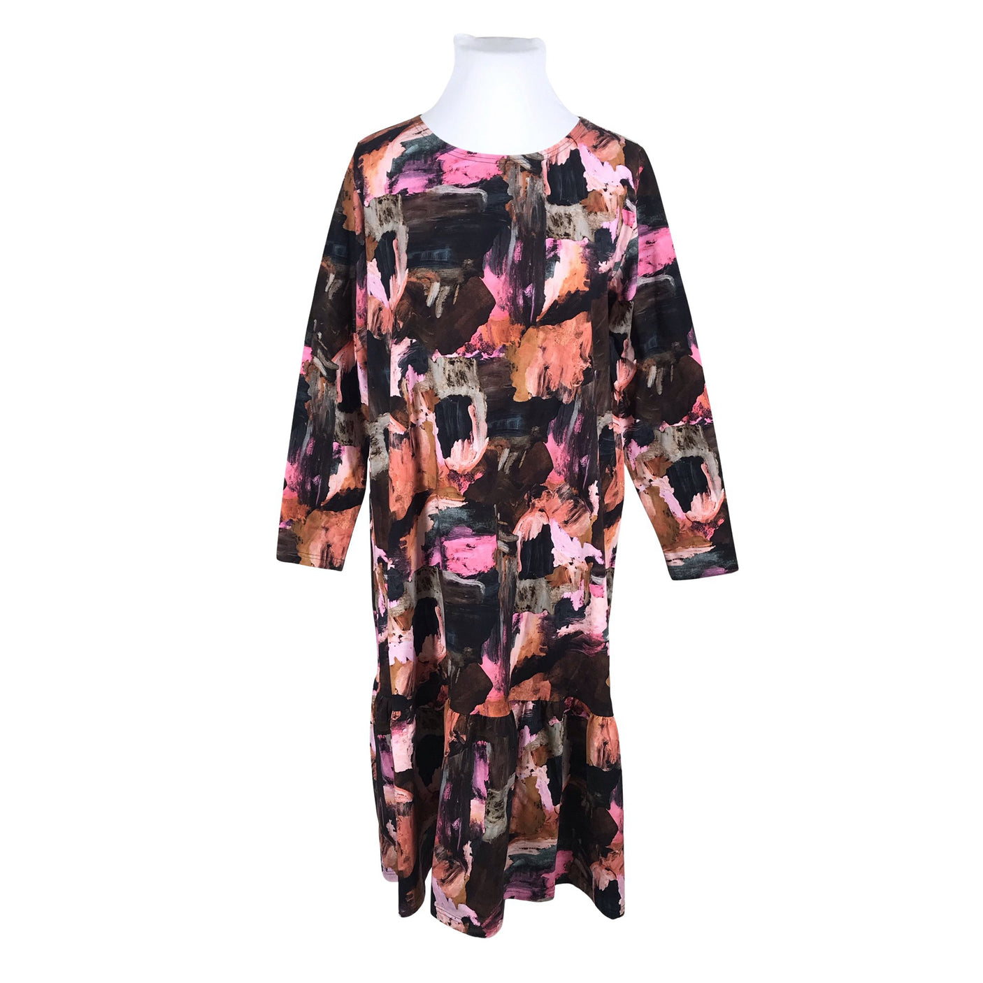 Unisex Aarrelabel - Trikotaažist kleit, suurus 44 - Veinipunane (1)